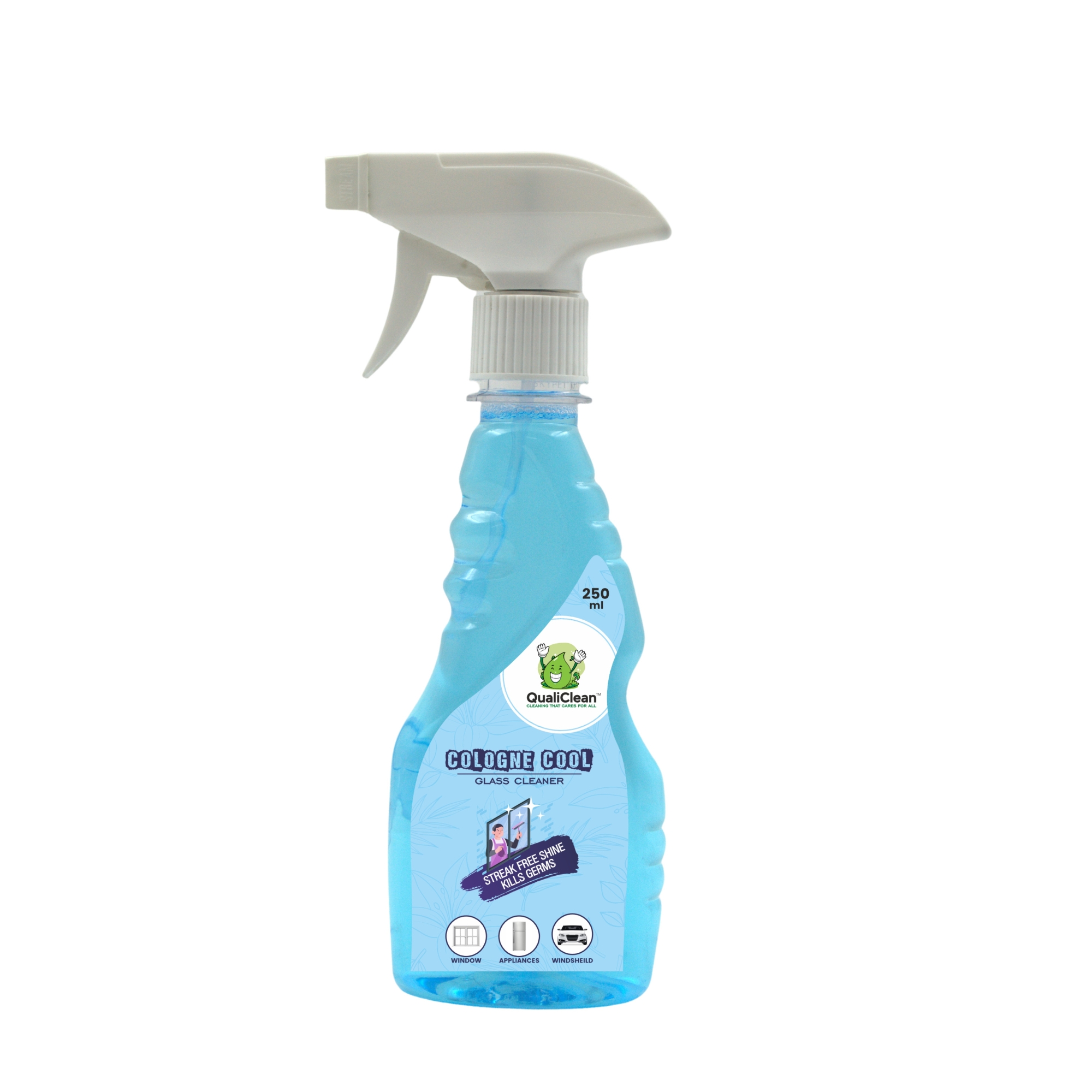 QualiClean Glass Cleaner – 500ml Fragrance-Free